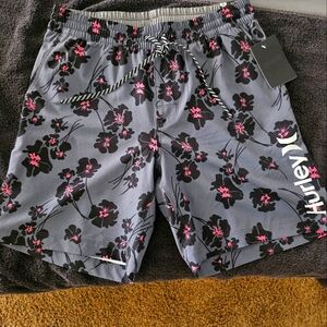 NWT: New Dark Gray medium swim shorts from Hurley.